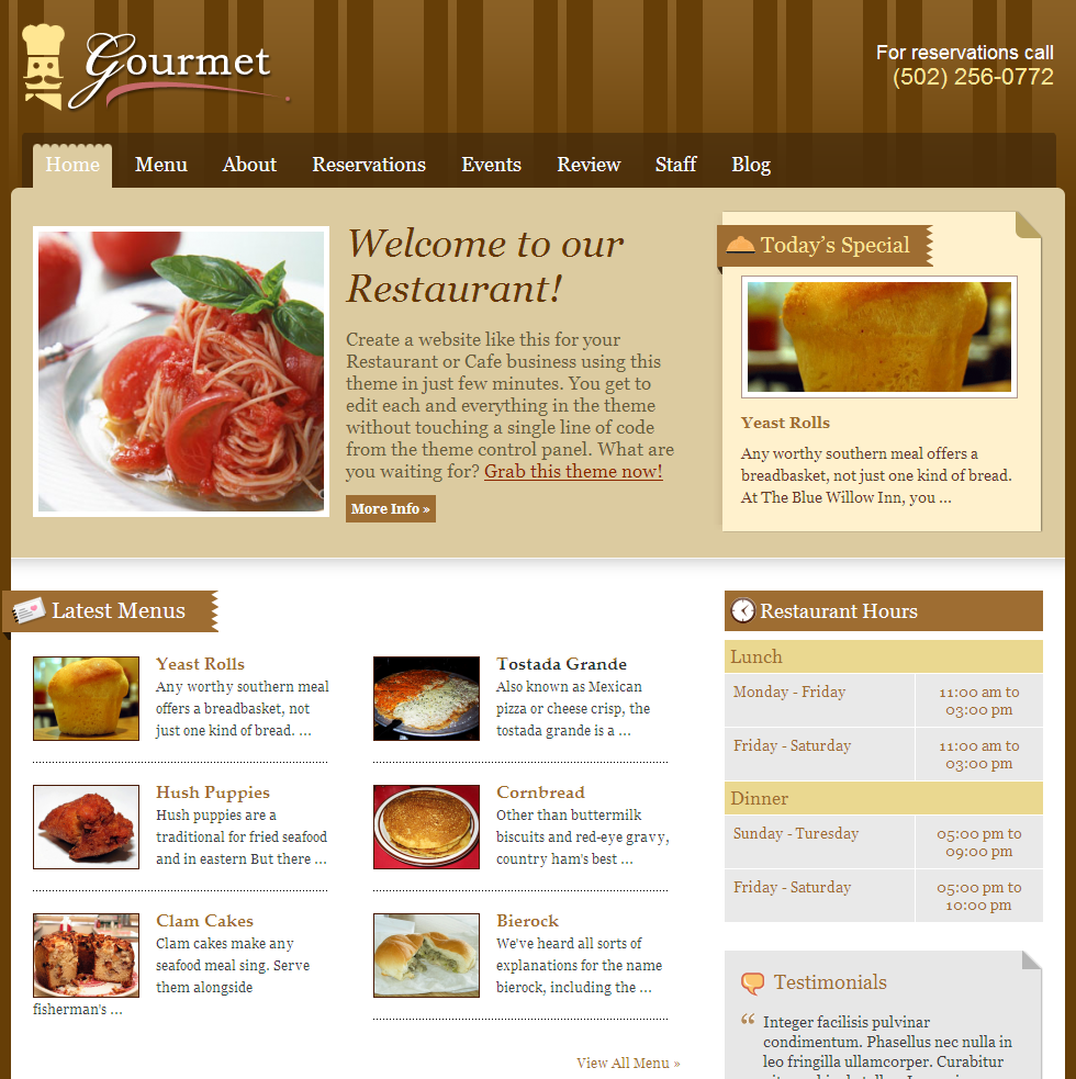 Restaurant Web Design | Top Level Web Design