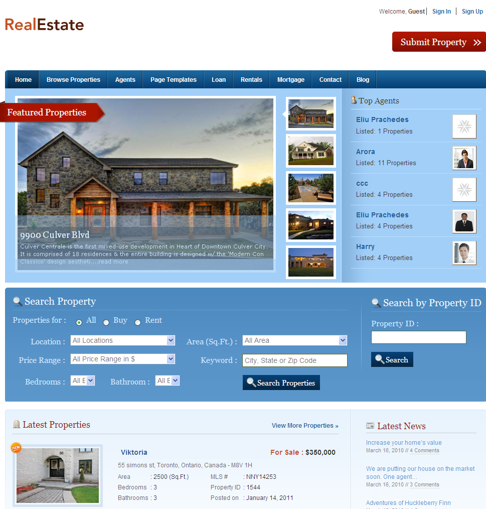 Real Estate Web Design | Top Level Web Design